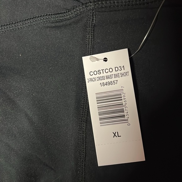 New Danskin Women's Cross Waist Bike Short, 2-pack black pink - Picture 7 of 7